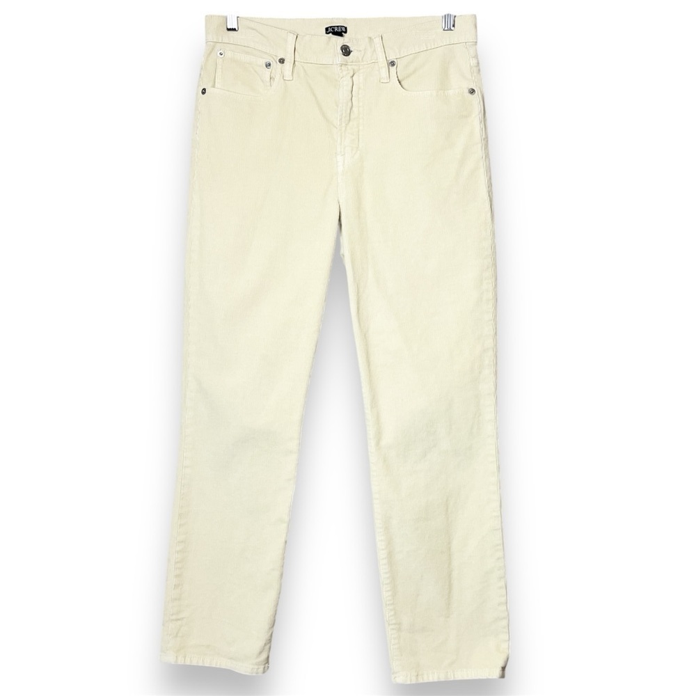 J. Crew Cream Corduroy Straight Leg Pants